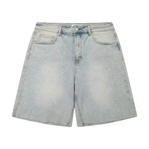 Short en jean pour homme, tendance, nouvelle arrivée, été, design unique, style streetwear, pantalon de haute qualité, short en jean avec strass - Product Image 5