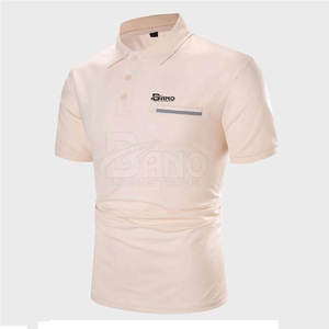 Polos sólidos con logotipo personalizado para hombre, polos de manga corta, polos lisos de material duradero - Product Image 1