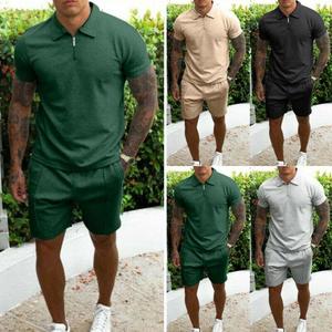 เสื้อโปโลและกางเกงขาสั้นของผู้ชาย,ชุดวอร์ม2ชิ้นสำหรับฤดูร้อน - Product Image 6