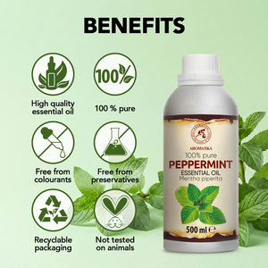 Aceite Esencial de Menta Aromatika 500ml, Aceite de Mentha Piperita Destilado al Vapor para Uso en Spa, Salón y Masajes - Product Image 2