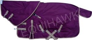 Large Size Winter Waterproof Horse Rug Combo with Tail Flap Ripstop <b>Polyfill</b> Tafta Cotton Lining Tail Flap Included - Product Image 5
