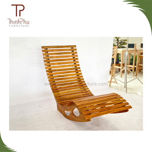 เก้าอี้อาบแดดไม้กันน้ำพับได้เป็นมิตรกับสิ่งแวดล้อมสำหรับสวนลานชายหาดสระว่ายน้ำโรงแรมวิลล่ากลางแจ้ง - Product Image 1