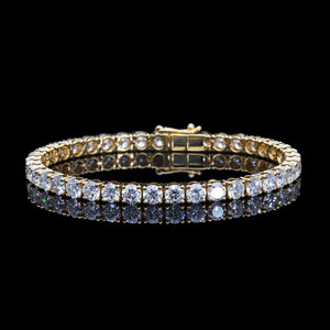 Bracelet tennis en diamant CVD plaqué or blanc 14 carats plaqué rhodium, taille brillante, réglage classique à quatre broches, luxe fin pour femme - Product Image 2