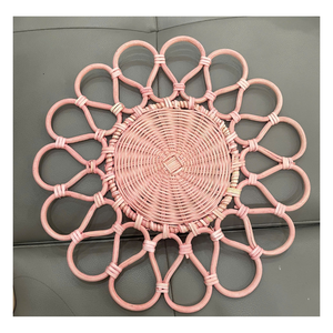 Mantel Individual de mesa de ratán duradero para vajilla de comedor, platos de cargador de ratán para diseño de mesa de boda, mantel Individual de ratán Natural - Product Image 1