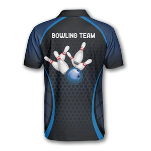 Maillot de bowling sublimé personnalisé Offre Spéciale vente en gros chemises de bowling d'équipe bon marché impression par sublimation OEM Logo 100% haut en polyester - Product Image 4