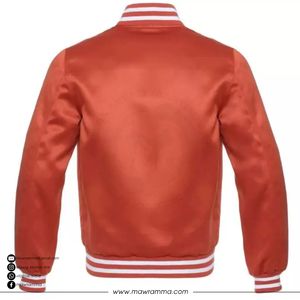 Chaqueta Bomber de Satén Premium Personalizada para Hombre, con Parches de Camuflaje en la Parte Delantera, Impermeable, Transpirable, de Lujo, Estilo Universitario - Product Image 4