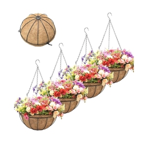 Meilleures ventes : Pot suspendu en fibre de coco pure pour un excellent soutien des plantes et une plantation verticale efficace – Panier en fibre biologique - Product Image 6