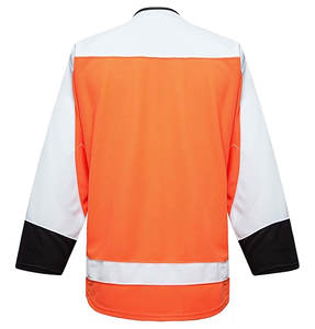 Jersey naranja personalizado para adultos Serie Liga de hockey sobre hielo Equipo Color Servicio OEM Ropa de práctica Jersey de hockey sobre hielo en blanco - Product Image 3