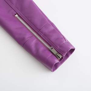 2025 Bomber Style mode printemps veste en cuir véritable femmes en gros moto dames véritable mouton cuir veste dames - Product Image 5