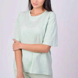 Venta al por mayor personalizado cuello redondo personalizado impreso camisetas de gran tamaño para las mujeres usan Casual a granel algodón mujeres camisetas OEM - Product Image 3