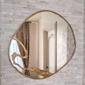 Miroir décoratif exclusif avec cadre en métal contemporain pour une décoration intérieure luxueuse - Product Image 1