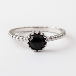 Classy Fine Jewelry Rhodium Plated <b>Garnet</b> Bohemian Textured Bezel Set <b>Ring</b> <b>Silver</b> Band Wedding Engagement Party Everyday Wear - Product Image 1