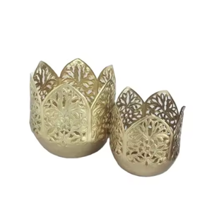 Bougie colorée en métal fantaisie votive pour la décoration de fête d'hôtel et de mariage accessoires d'éclairage votifs de bougie de luxe - Product Image 3