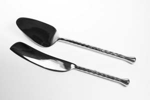 Servidor y Cuchillo para Pastel de Acero Inoxidable, Hecho a Mano, de Lujo, Calidad Premium, para Bodas, Cumpleaños y Fiestas, Moderno - Product Image 2