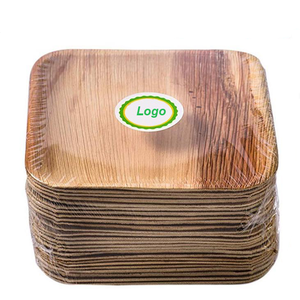 100% Natural Bamboo Disposable <b>Plates</b> Eco-Friendly Biodegradable Dinnerware Sturdy Areca Material for Outdoor <b>Wedding</b> Parties - Product Image 5