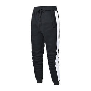 Ensemble de vêtements de sport décontractés pour hommes, survêtement à capuche noir blanc, survêtement, sweat-shirt respirant, pantalon 2 en 1, design d'hiver - Product Image 3