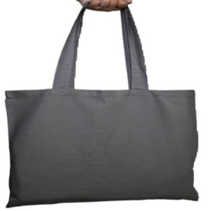 Sac de shopping en toile de coton biologique recyclé réutilisable de taille moyenne avec logo personnalisé imprimé en vrac - Product Image 2