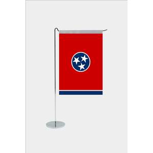 Drapeau de bureau en forme de L du Tennessee, imprimé avec technologie numérique, en aluminium, plastique, polyester et soie, pour l'automobile - Product Image 1