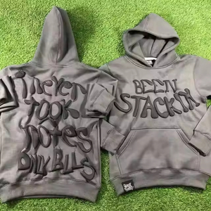 Sudadera con Capucha Unisex de Invierno, 100% Algodón Grueso de Alta Calidad, con Pedrería para Bordado, Servicio OEM, Precio al por Mayor - Product Image 3