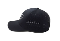 Casquette de golf perforée sportive et formelle à 6 panneaux, avec logo brodé personnalisé, imperméable, avec corde et trous découpés au laser, pour la performance, vente en gros
