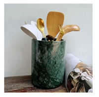 Porte-couverts en marbre naturel antique, élégant et 100 % naturel, fait main, artisanat