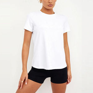 Camiseta Casual de Verano para Mujer, Manga Corta, Cuello Redondo, Jersey, Personalizada, Talla Grande con Logotipo Bordado - Product Image 1