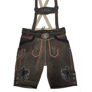 <b>Men's</b> German <b>Leather</b> Lederhosen Bavarian <b>Shorts</b> Solid Casual Knee Length - Product Image 3