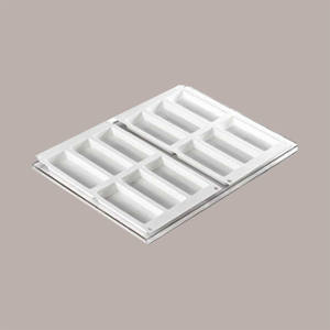 Break & Go แม่พิมพ์ซิลิโคนบิสกิตขนาด117x42มม. ถาดทรงลูกบาศก์พีซีเกรดอาหารสำหรับใช้ในบ้านเครื่องทำน้ำแข็งทรงยาว - Product Image 3