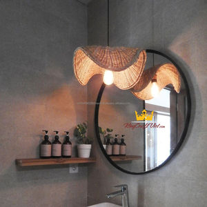 Abat-jour en bambou naturel Lotus à la mode, lustre suspendu, couvercle de lampe d'abat-jour de King Craft, fabricant vietnamien - Product Image 6