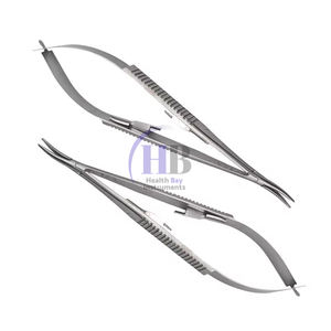 Ensemble de ciseaux porte-aiguilles Castroviejo, manche à ressort incurvé, instruments de chirurgie générale, acier inoxydable, machinerie - Product Image 3