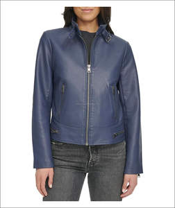 100% Genuine Leather <b>Womens</b> <b>Jacket</b> <b>White</b> Leather <b>Jacket</b> Fashion Leather <b>Womens</b> <b>Jacket</b> - Product Image 1