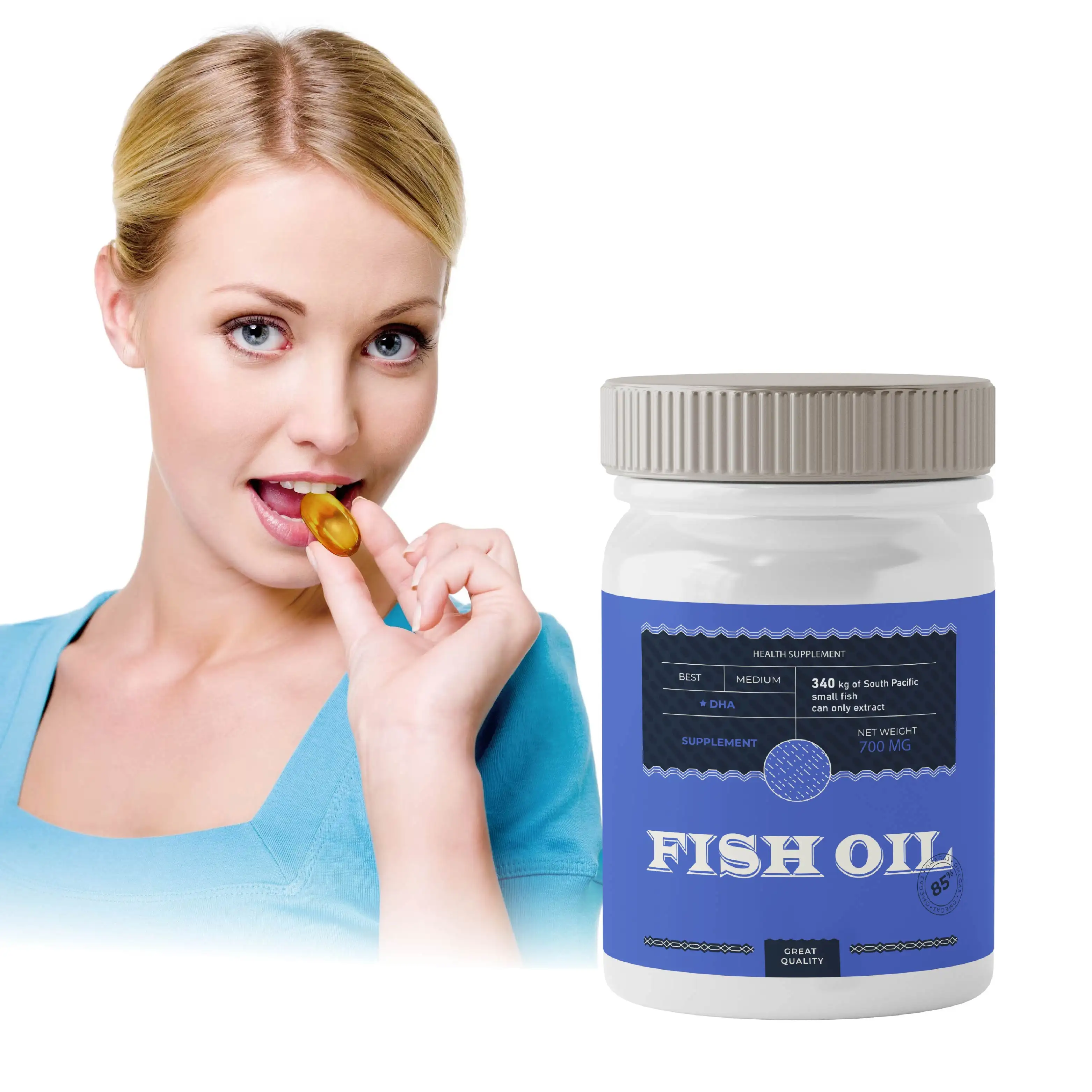 Suplemen kesehatan omega3 minyak ikan produsen omega-3 premium