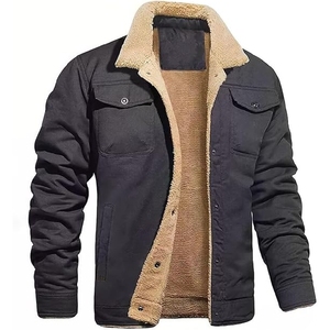 Nuevo 2025 Último estilo Vintage Outdoor Trucker Jacket Boxy Fit Cropped Vintage Jacket para hombres - Product Image 6