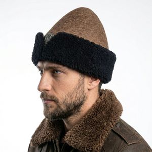 Tradicional de alta calidad se otomano Kayi tribu Ertugrul Dirilis lana sombrero/Bork con un Metal águila de dos cabezas motivo - Product Image 2