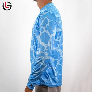 Logotipo bordado con estampado de sublimación de manga larga, ropa de pesca, diseña tus propias camisas de pesca deportivas de alta calidad para hombre - Product Image 6