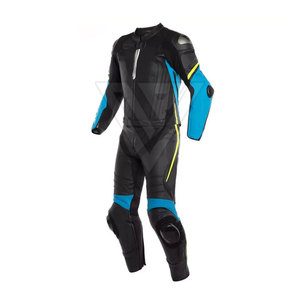 Combinaison en cuir de motard de course pour hommes Veste en cuir de moto pantalon personnalisé - Product Image 2