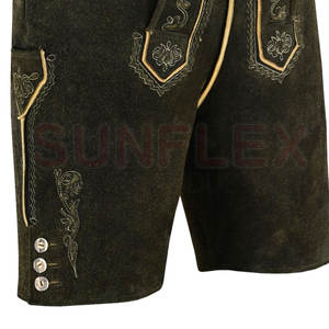 Logo personnalisé, vente en gros de Lederhosen bavarois, solide, décontracté, mi-étanche, service OEM pour hommes - Product Image 5