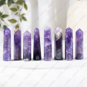 Obelisco de Amatista Natural Pulida de Color Púrpura, Escultura Tallada para Sanación y Feng Shui, Precio Bajo - Product Image 1