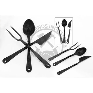 Ensemble de couverts Viking Feasting neuf, couverts forgés à la main, ensemble de couverts médiévaux pour salle à manger, ustensiles de cuisine Renaissance - Product Image 1