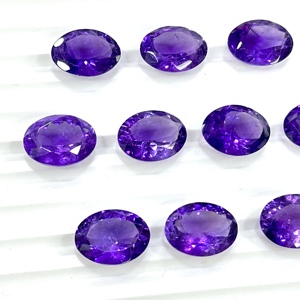 Piedras preciosas sueltas facetadas de corte ovalado de amatista de 15x20mm, cuentas de piedra de amatista púrpura para la fabricación de joyas a precio de fábrica al por mayor a granel - Product Image 2