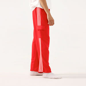 Pantalones de chándal acampanados de forro polar medio para hombre con logo personalizado, estilo casual, holgados, para exteriores, con rayas laterales, estilo hip hop, de corte oversize y holgado. - Product Image 2