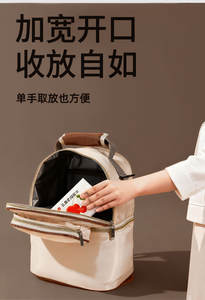 Multi-Compartment Insulated Breast Pump Backpack and <b>Lunch</b> Bag <b>Set</b> for Work School Travel with Thermal Storage an Stylish Design - Product Image 5