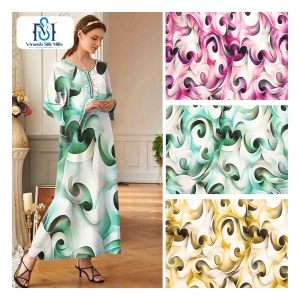 Tissu extensible à 4 voies imprimé en feuille métallique 100D - Product Image 6