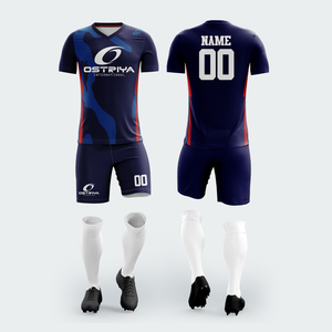 Uniforme de Fútbol Personalizado al por Mayor, Diseño Personalizado, Impresión por Sublimación, Ropa Deportiva, Conjunto de Camiseta y Pantalones Cortos de Fútbol con Calcetines - Product Image 4