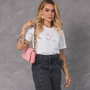 100% algodón Terry tela cuello redondo Camiseta de calidad superior patrón sólido ajuste Regular hecho a medida para hombres/mujeres High Street Custom - Product Image 4