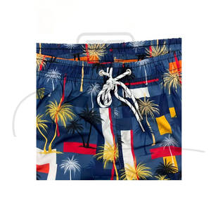 Shorts de plage sportifs pour hommes 100% polyester avec impression numérique anti-froissement Maillots de bain d'été - Product Image 3
