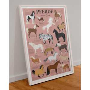 Póster de Caballos de la Tierra de Estilo Moderno, 61x91.5 cm, Arte de Pared Rosa - Product Image 6