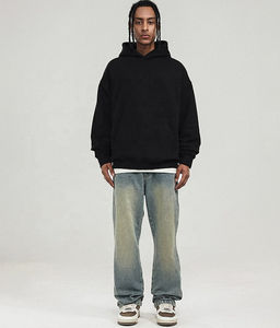 Top Quality 450GSM Cotton <b>Oversize</b> <b>Hoodie</b> Thick <b>Fleece</b> Drop Shoulder Plain Blank Custom <b>Men</b> Hoodies Plus Size Clothing Vintage - Product Image 6