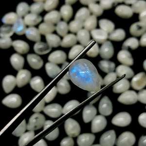 Lote de 10 piedras preciosas de cabujón llamativo azul de labradorita natural, piedras sueltas de forma mixta para la fabricación de joyas - Product Image 1