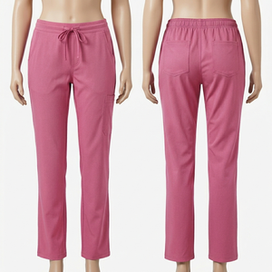 Pantalones Médicos para Mujer, Premium, 220 GSM, Transpirables, de Poliéster, Rayón y Spandex, con Bolsillos Utilitarios Rojos, Ropa Médica con Logotipo Personalizado - Product Image 6